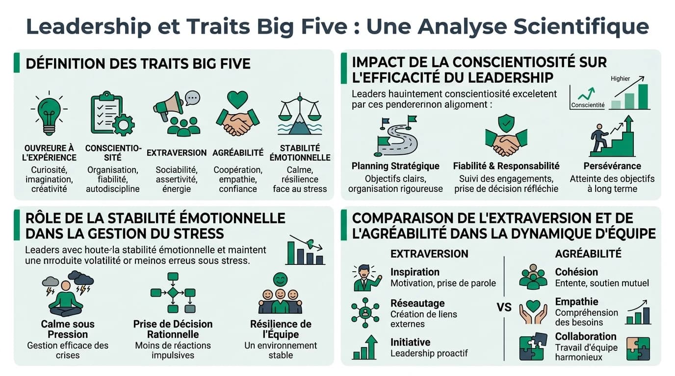 Infographic explaining personality dimensions, professional use cases, and interpretation safeguards to avoid simplistic or biased conclusions from score profiles.