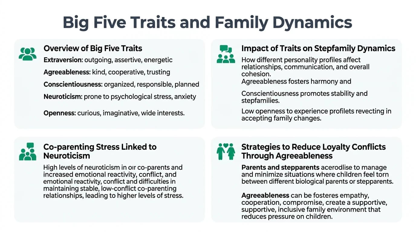 Structured infographic covering personality dimensions, usage contexts, and methodological limits to improve score interpretation quality.