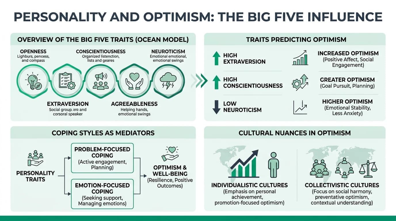 Infographic explaining personality dimensions, professional use cases, and interpretation safeguards to avoid simplistic or biased conclusions from score profiles.
