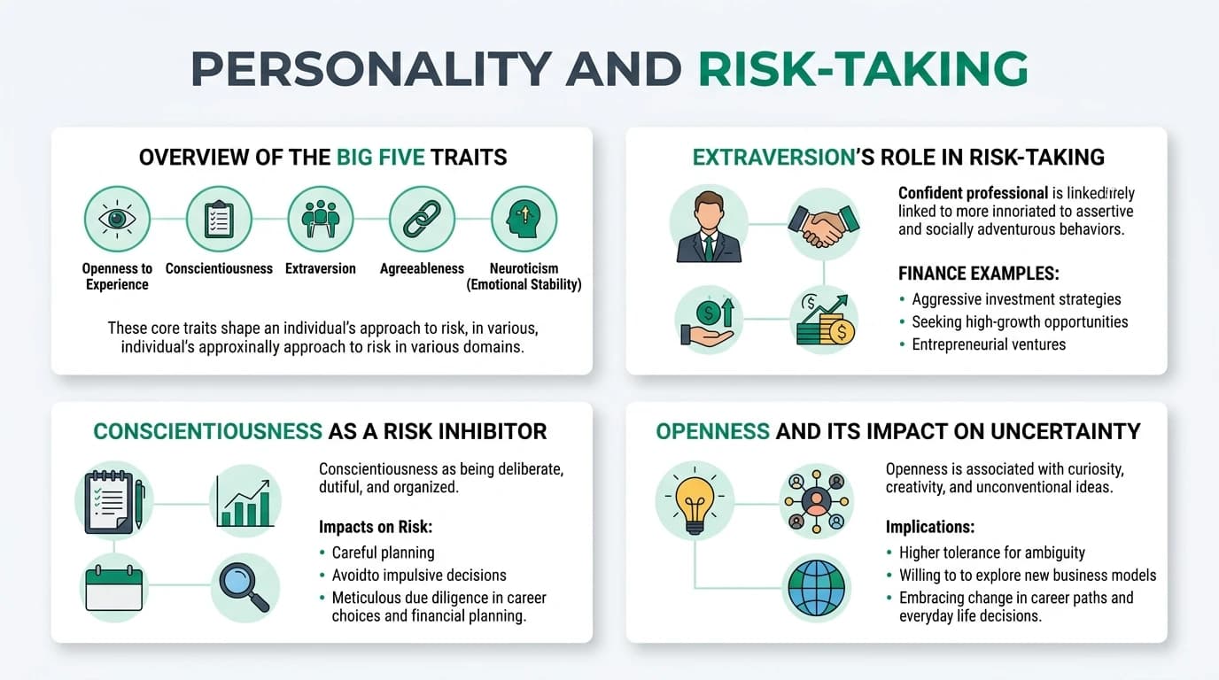 A diverse group of people making decisions, illustrating how personality traits influence risk-taking.