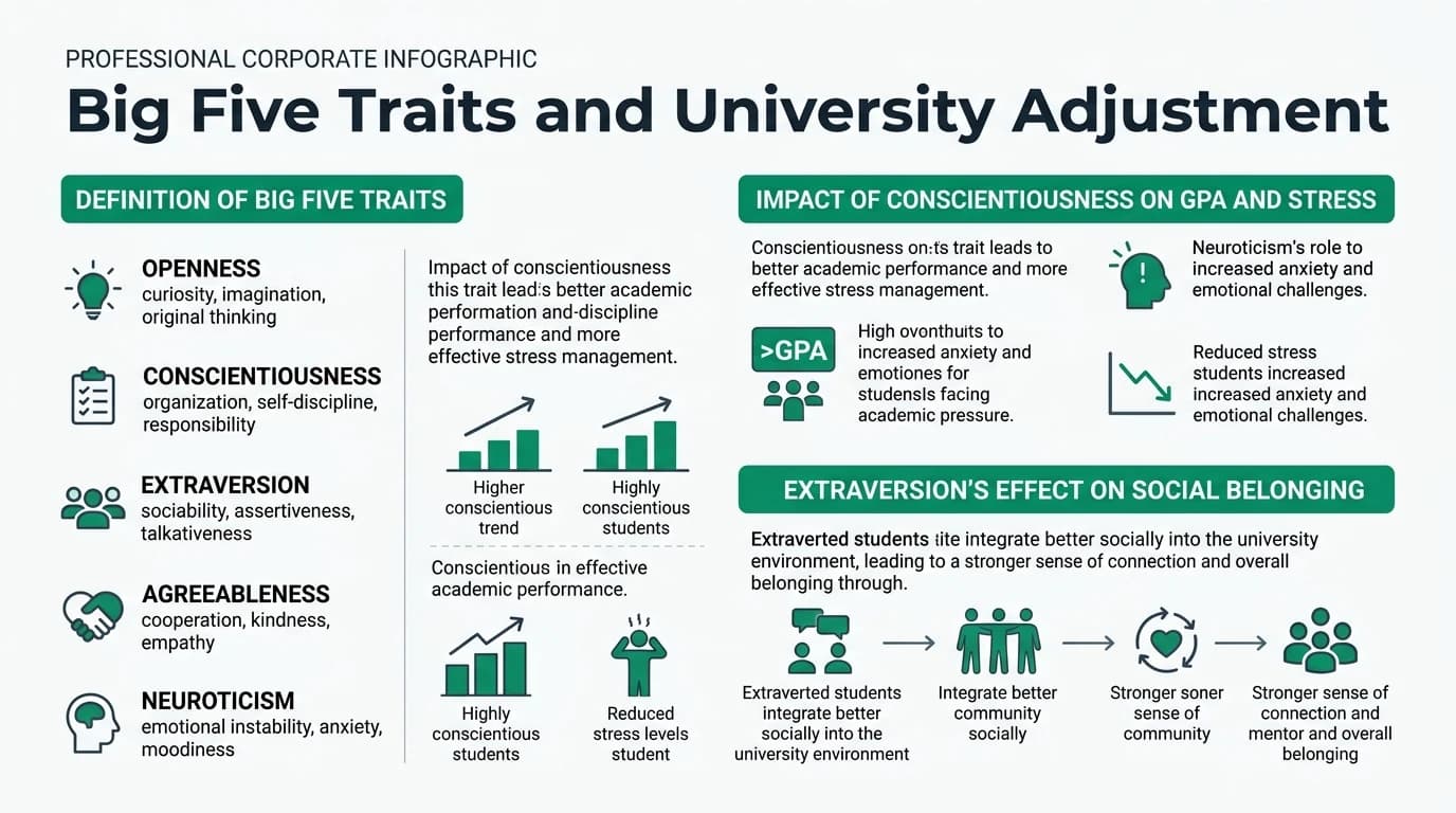A diverse group of university students studying together, illustrating social belonging and academic adjustment.